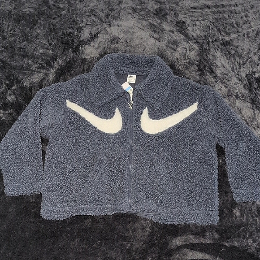 Nike Womens Swoosh Sherpa Jacket Thunder
